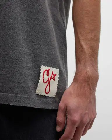 Golden Goose Men's Reverse Logo Distressed T-Shirt | Thumbnail 6 Golden Goose Men's Reverse Logo Distressed T-Shirt | Thumbnail 6