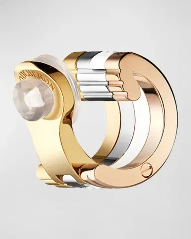 Boucheron Quatre Small Clip Earring with Diamonds and White Ceramic, Single | Thumbnail 3 Boucheron Quatre Small Clip Earring with Diamonds and White Ceramic, Single | Thumbnail 3
