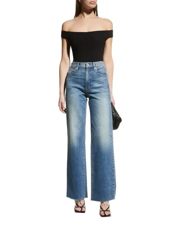 Grace Raw Hem Wide-Leg Jeans Grace Raw Hem Wide-Leg Jeans