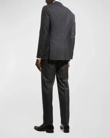 Kiton Men's Two-Piece Solid Wool Suit | Thumbnail 3 Kiton Men's Two-Piece Solid Wool Suit | Thumbnail 3