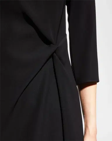 Emporio Armani Techno Cady Gathered Shift Dress | Thumbnail 5 Emporio Armani Techno Cady Gathered Shift Dress | Thumbnail 5