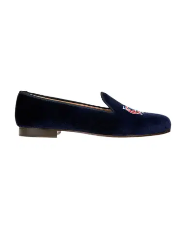 Stubbs and Wootton Men's Embroidered HYC Velvet Slippers | Thumbnail 1 Stubbs and Wootton Men's Embroidered HYC Velvet Slippers | Thumbnail 1