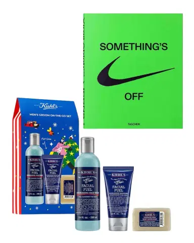Neiman Marcus Virgil Abloh Nike Icons Book, Kiehls Men's Facial Set, Flask and Scarf Gift Box Set | Thumbnail 1 Neiman Marcus Virgil Abloh Nike Icons Book, Kiehls Men's Facial Set, Flask and Scarf Gift Box Set | Thumbnail 1