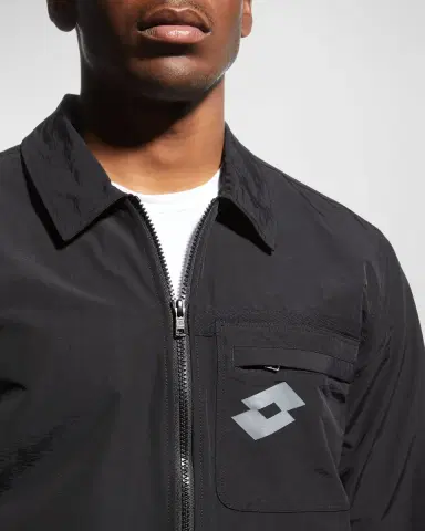 Lotto Italia Men's Full-Zip Nylon Overshirt | Thumbnail 3 Lotto Italia Men's Full-Zip Nylon Overshirt | Thumbnail 3