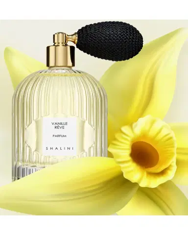 Shalini Parfum Vanille Reve Parfum in Byzantine Glass Flacon with Black Bulb Atomizer, 3.4 oz./ 100 mL | Thumbnail 5 Shalini Parfum Vanille Reve Parfum in Byzantine Glass Flacon with Black Bulb Atomizer, 3.4 oz./ 100 mL | Thumbnail 5