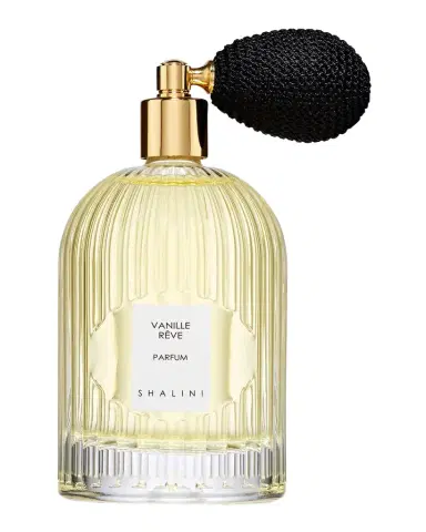 Shalini Parfum Vanille Reve Parfum in Byzantine Glass Flacon with Black Bulb Atomizer, 3.4 oz./ 100 mL | Thumbnail 1 Shalini Parfum Vanille Reve Parfum in Byzantine Glass Flacon with Black Bulb Atomizer, 3.4 oz./ 100 mL | Thumbnail 1