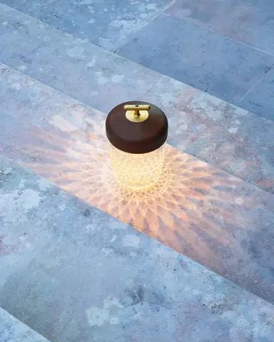 Saint Louis Crystal Folia Dark Wood Portable Lamp | Thumbnail 2 Saint Louis Crystal Folia Dark Wood Portable Lamp | Thumbnail 2