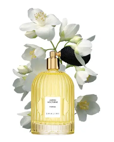Shalini Parfum Jardin Nocturne Parfum in Byzantine Glass Flacon w/ Black Bulb Atomizer, 3.4 oz. | Thumbnail 1 Shalini Parfum Jardin Nocturne Parfum in Byzantine Glass Flacon w/ Black Bulb Atomizer, 3.4 oz. | Thumbnail 1