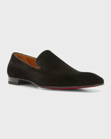 Christian Louboutin Men's Dandelion Suede Slip-On Loafers | Thumbnail 3 Christian Louboutin Men's Dandelion Suede Slip-On Loafers | Thumbnail 3