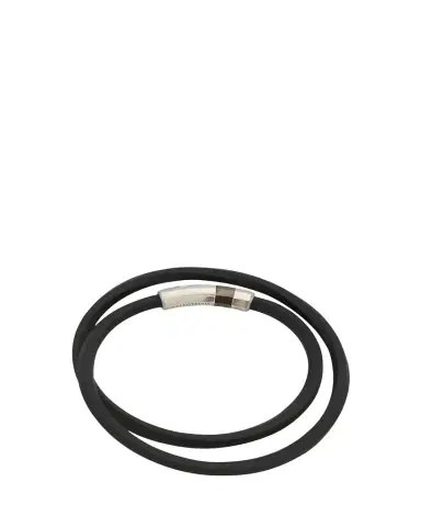 Tateossian Men's Double-Wrap Rubber Bracelet | Thumbnail 1 Tateossian Men's Double-Wrap Rubber Bracelet | Thumbnail 1