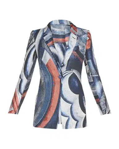 Giorgio Armani Geometric Jacquard Single-Breasted Blazer | Thumbnail 1 Giorgio Armani Geometric Jacquard Single-Breasted Blazer | Thumbnail 1