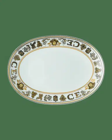 Versace Virtus Gala White Platter | Thumbnail 2 Versace Virtus Gala White Platter | Thumbnail 2