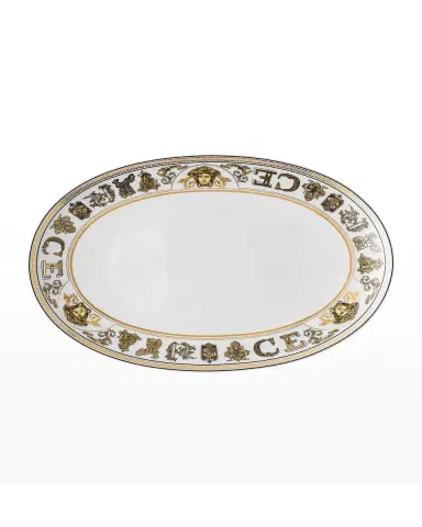 Versace Virtus Gala White Platter | Thumbnail 3 Versace Virtus Gala White Platter | Thumbnail 3