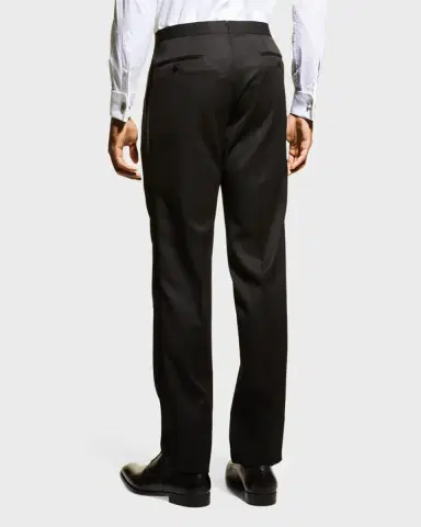 Brioni Men's Wool Tuxedo Pants | Thumbnail 3 Brioni Men's Wool Tuxedo Pants | Thumbnail 3