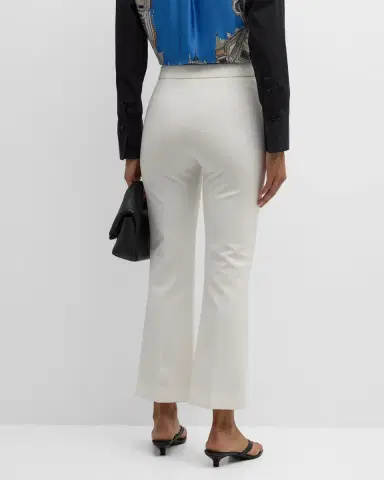 CALLAS MILANO Lola Cropped High-Rise Jersey Pants | Thumbnail 3 CALLAS MILANO Lola Cropped High-Rise Jersey Pants | Thumbnail 3