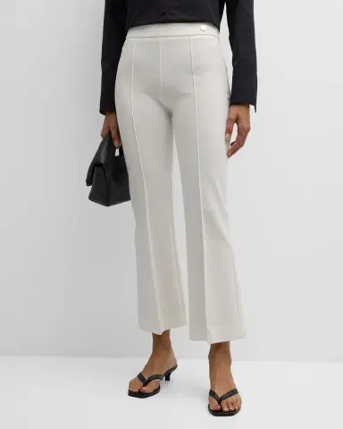 CALLAS MILANO Lola Cropped High-Rise Jersey Pants | Thumbnail 4 CALLAS MILANO Lola Cropped High-Rise Jersey Pants | Thumbnail 4