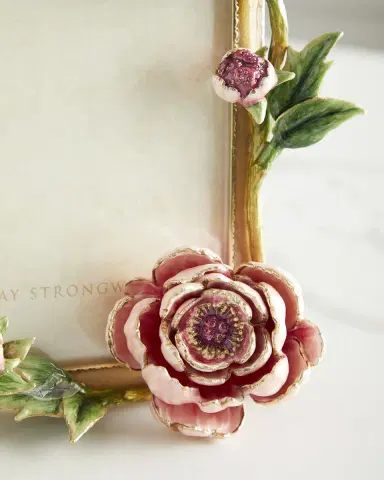 Jay Strongwater Peony Photo Frame, 5" x 7" | Thumbnail 2 Jay Strongwater Peony Photo Frame, 5" x 7" | Thumbnail 2