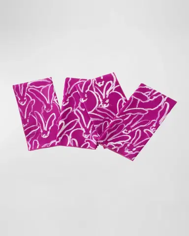 Hunt Slonem Rabbit Run Cotton Dinner Napkin | Thumbnail 3 Hunt Slonem Rabbit Run Cotton Dinner Napkin | Thumbnail 3