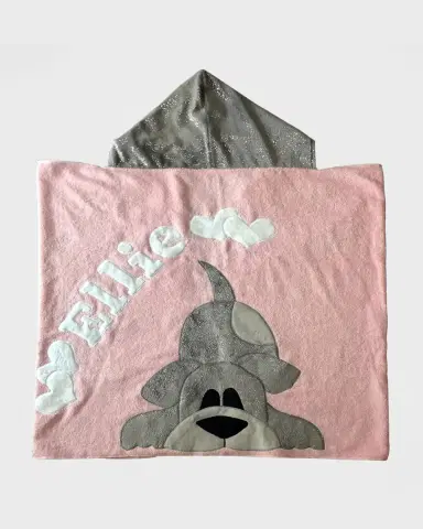 Boogie Baby Kid 's Happy Tails Hooded Towel, Personalized | Thumbnail 3 Boogie Baby Kid 's Happy Tails Hooded Towel, Personalized | Thumbnail 3