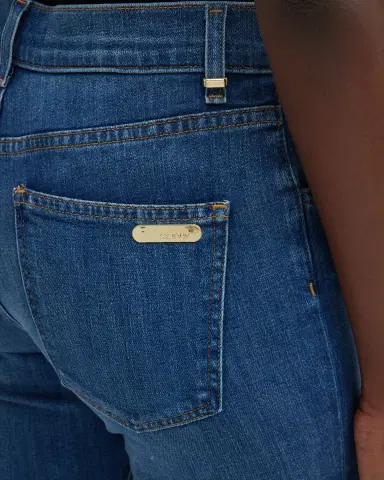 St. John Cropped Stretch Denim Flare Jeans | Thumbnail 5 St. John Cropped Stretch Denim Flare Jeans | Thumbnail 5