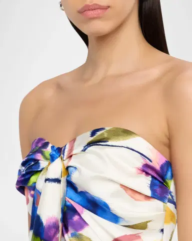 Ramy Brook Orion Strapless Tie-Front Satin Mini Dress | Thumbnail 9 Ramy Brook Orion Strapless Tie-Front Satin Mini Dress | Thumbnail 9