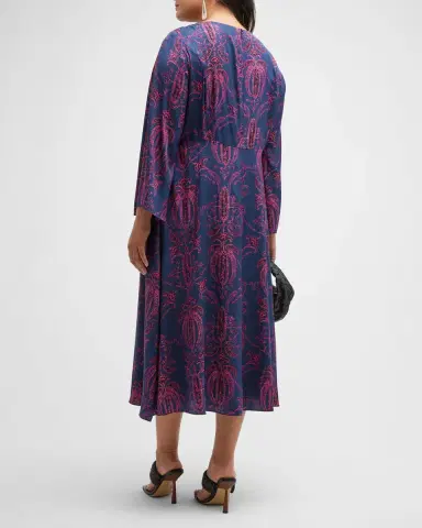 Gabriella Rossetti Lucrezia Printed Bell-Sleeve Midi Dress | Thumbnail 6 Gabriella Rossetti Lucrezia Printed Bell-Sleeve Midi Dress | Thumbnail 6