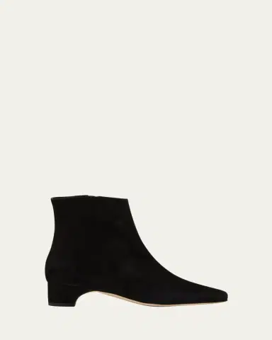 Manolo Blahnik Tolarc Suede Zip Ankle Booties | Thumbnail 5 Manolo Blahnik Tolarc Suede Zip Ankle Booties | Thumbnail 5