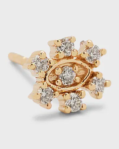 Sydney Evan 14k Gold Diamond Marquise Eye Single Stud Earring | Thumbnail 3 Sydney Evan 14k Gold Diamond Marquise Eye Single Stud Earring | Thumbnail 3