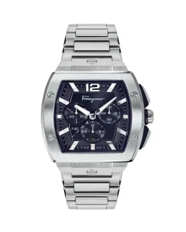 Ferragamo F-80 Tonneau Chrono Stainless Steel Bracelet Watch | Thumbnail 1 Ferragamo F-80 Tonneau Chrono Stainless Steel Bracelet Watch | Thumbnail 1