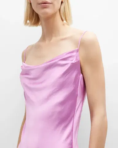 PINKO La Rosas High-Low Satin Midi Dress | Thumbnail 4 PINKO La Rosas High-Low Satin Midi Dress | Thumbnail 4