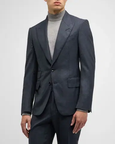 Tom Ford Men's Shelton Micro-Hopsack Suit | Thumbnail 4 Tom Ford Men's Shelton Micro-Hopsack Suit | Thumbnail 4