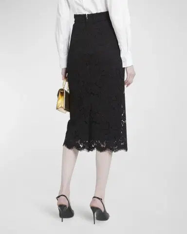 Dolce & Gabbana Lace Scalloped-Hem Midi Skirt | Thumbnail 5 Dolce & Gabbana Lace Scalloped-Hem Midi Skirt | Thumbnail 5