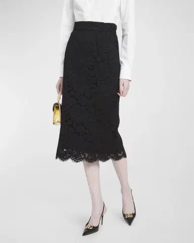 Dolce & Gabbana Lace Scalloped-Hem Midi Skirt | Thumbnail 6 Dolce & Gabbana Lace Scalloped-Hem Midi Skirt | Thumbnail 6