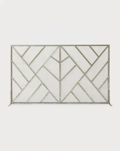 Old World Design Fuller Geometric Fireplace Screen | Thumbnail 3 Old World Design Fuller Geometric Fireplace Screen | Thumbnail 3