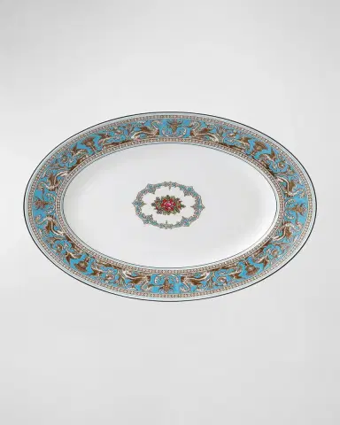 Wedgwood Florentine Turquoise Oval Platter 13.75" | Thumbnail 2 Wedgwood Florentine Turquoise Oval Platter 13.75" | Thumbnail 2