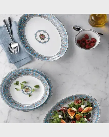 Wedgwood Florentine Turquoise Oval Platter 13.75" | Thumbnail 3 Wedgwood Florentine Turquoise Oval Platter 13.75" | Thumbnail 3