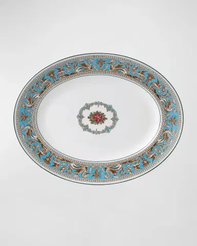 Wedgwood Florentine Turquoise Oval Platter 13.75" | Thumbnail 4 Wedgwood Florentine Turquoise Oval Platter 13.75" | Thumbnail 4