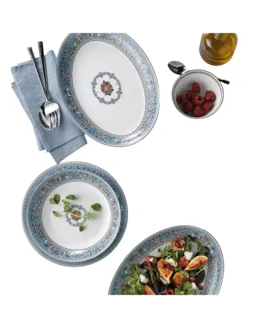 Wedgwood Florentine Turquoise Oval Platter 13.75" | Thumbnail 1 Wedgwood Florentine Turquoise Oval Platter 13.75" | Thumbnail 1