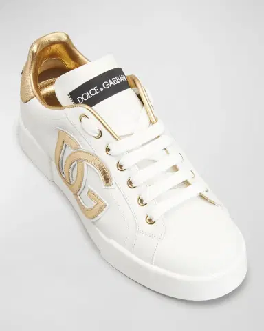 Dolce & Gabbana Bicolor Low-Top Leather Sneakers | Thumbnail 6 Dolce & Gabbana Bicolor Low-Top Leather Sneakers | Thumbnail 6
