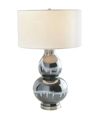 John-Richard Collection Navy Blue Rain Ceramic Table Lamp | Thumbnail 1 John-Richard Collection Navy Blue Rain Ceramic Table Lamp | Thumbnail 1