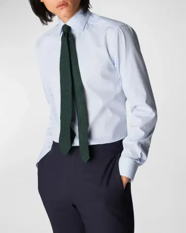 Eton Men's Contemporary Fit Cotton Stripe Dress Shirt | Thumbnail 2 Eton Men's Contemporary Fit Cotton Stripe Dress Shirt | Thumbnail 2
