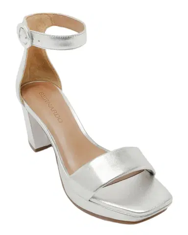 Bernardo Carla Metallic Ankle-Strap Sandals | Thumbnail 1 Bernardo Carla Metallic Ankle-Strap Sandals | Thumbnail 1
