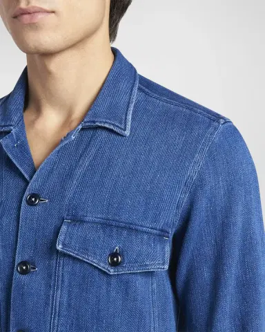 Tom Ford Men's Denim Overshirt | Thumbnail 5 Tom Ford Men's Denim Overshirt | Thumbnail 5