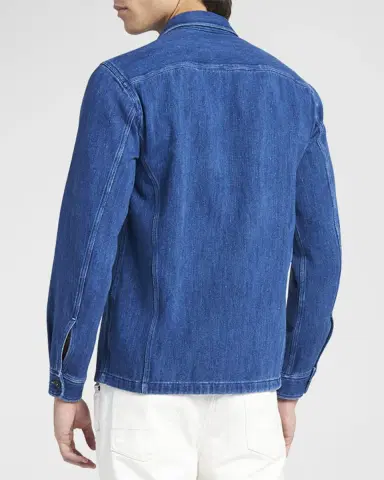 Tom Ford Men's Denim Overshirt | Thumbnail 6 Tom Ford Men's Denim Overshirt | Thumbnail 6