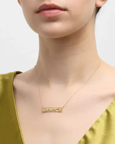 Jennifer Meyer 18K Yellow Gold Good Luck Bar Necklace | Thumbnail 2 Jennifer Meyer 18K Yellow Gold Good Luck Bar Necklace | Thumbnail 2