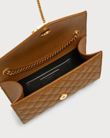 Saint Laurent Envelope Triquilt Small YSL Crossbody Bag in Grained Leather | Thumbnail 2 Saint Laurent Envelope Triquilt Small YSL Crossbody Bag in Grained Leather | Thumbnail 2