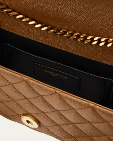 Saint Laurent Envelope Triquilt Small YSL Crossbody Bag in Grained Leather | Thumbnail 11 Saint Laurent Envelope Triquilt Small YSL Crossbody Bag in Grained Leather | Thumbnail 11