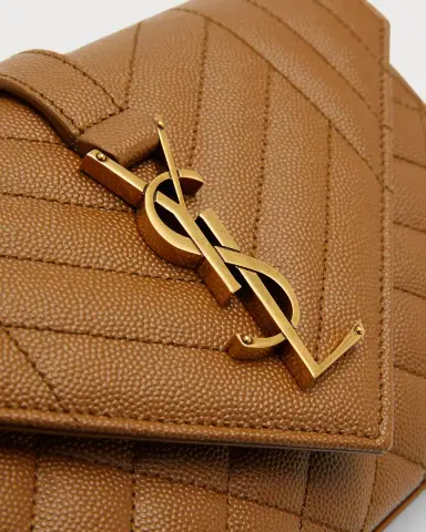 Saint Laurent Envelope Triquilt Small YSL Crossbody Bag in Grained Leather | Thumbnail 4 Saint Laurent Envelope Triquilt Small YSL Crossbody Bag in Grained Leather | Thumbnail 4