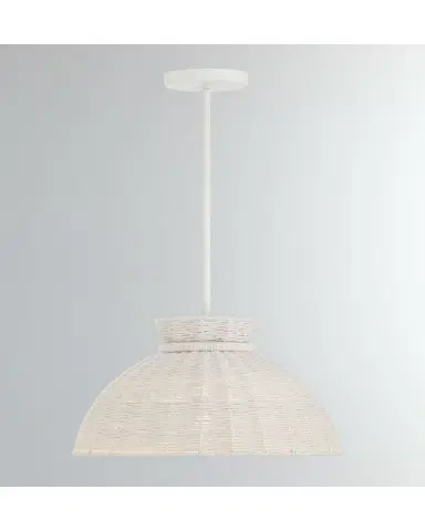 Crystorama Reese 1-Light Matte White Pendant, 16" | Thumbnail 3 Crystorama Reese 1-Light Matte White Pendant, 16" | Thumbnail 3
