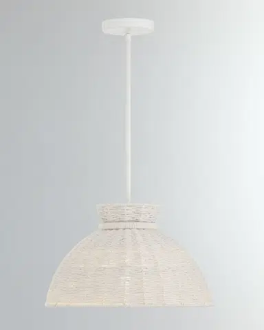 Crystorama Reese 1-Light Matte White Pendant, 16" | Thumbnail 5 Crystorama Reese 1-Light Matte White Pendant, 16" | Thumbnail 5